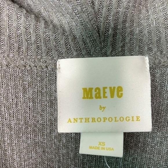 Anthropologie Maeve Ribbed Cowl Neck Turtleneck Top - Picture 4 of 6